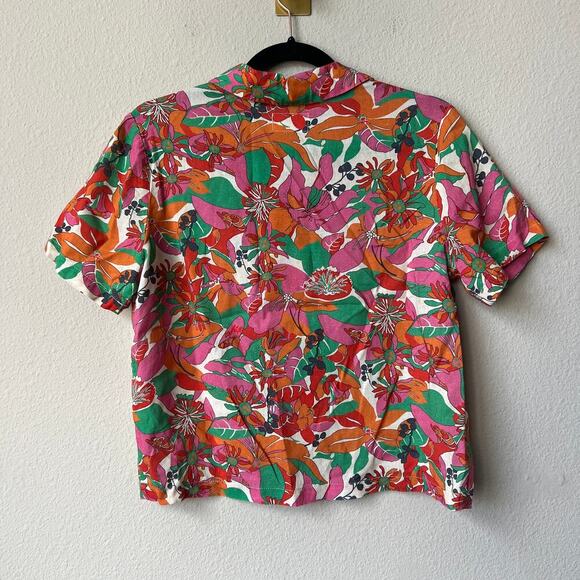 Marine Layer Lucy Short Sleeve Top in Vintage Floral Size XS - Picture 3 of 5